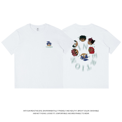 Men's and Women's Vintage American Style Light Luxury Commuting Short Sleeve T-Shirt with Print, Uncommon High-End Fashion Couple Top