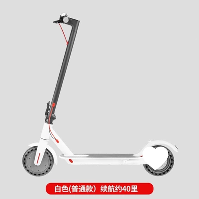 Qatlanan elektrik skuterlər and students, foldable for - 36v-app3c-motorexplosion-proof-tirescar-battery-cell-8a-about-40-miles-range-white