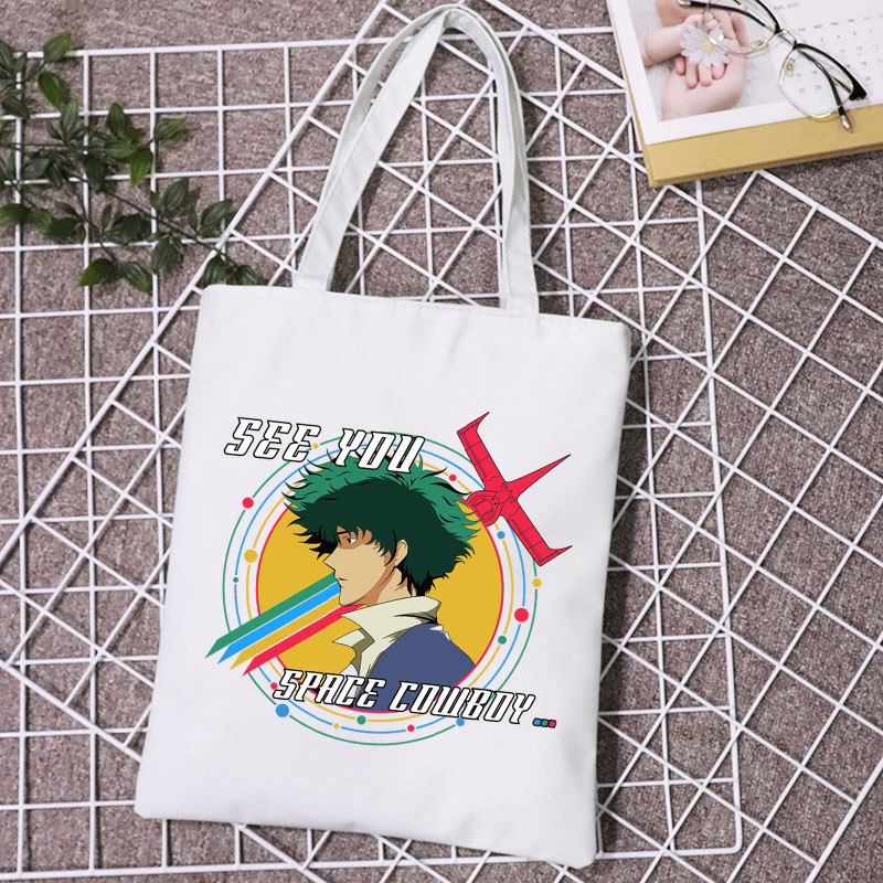 卡通Cowboy Bebop帆布袋手提袋跨境外贸一件代发支持周边产品帆布