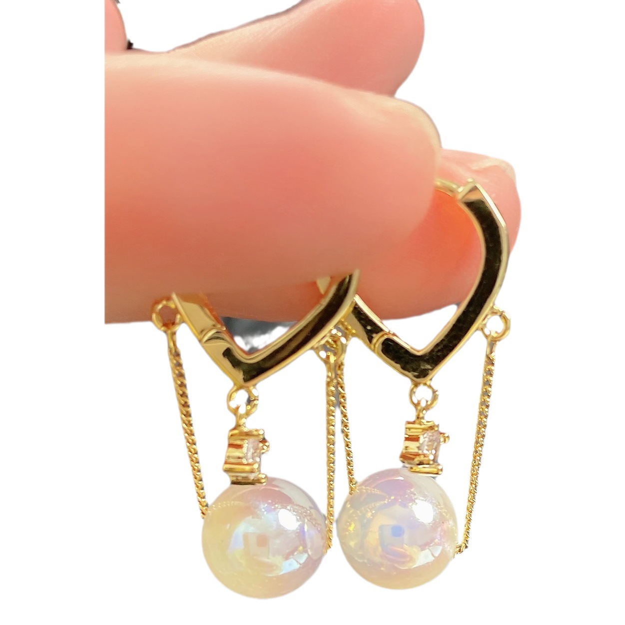 Pendientes de perlas de estilo coreano borla del todo fósforo de las mujeres pendientes de diamantes de imitación con incrustaciones pendientes de alto grado pendientes de estilo ins lote