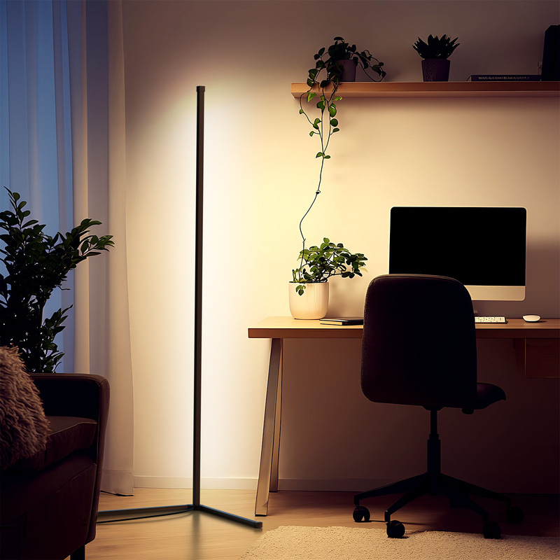 Warm White Three-Color Floor Lamp, Dimmable, Modern Creative Bedroom Living Room Ins-Style Standing Led Ambient Corner Lamp Wholesale