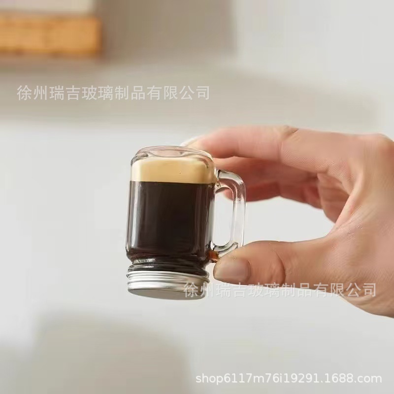 Tarro sellado de vidrio Amazon transfronterizo al por mayor mini botella de vidrio botella de concentrado de café botella de mermelada spot al por mayor