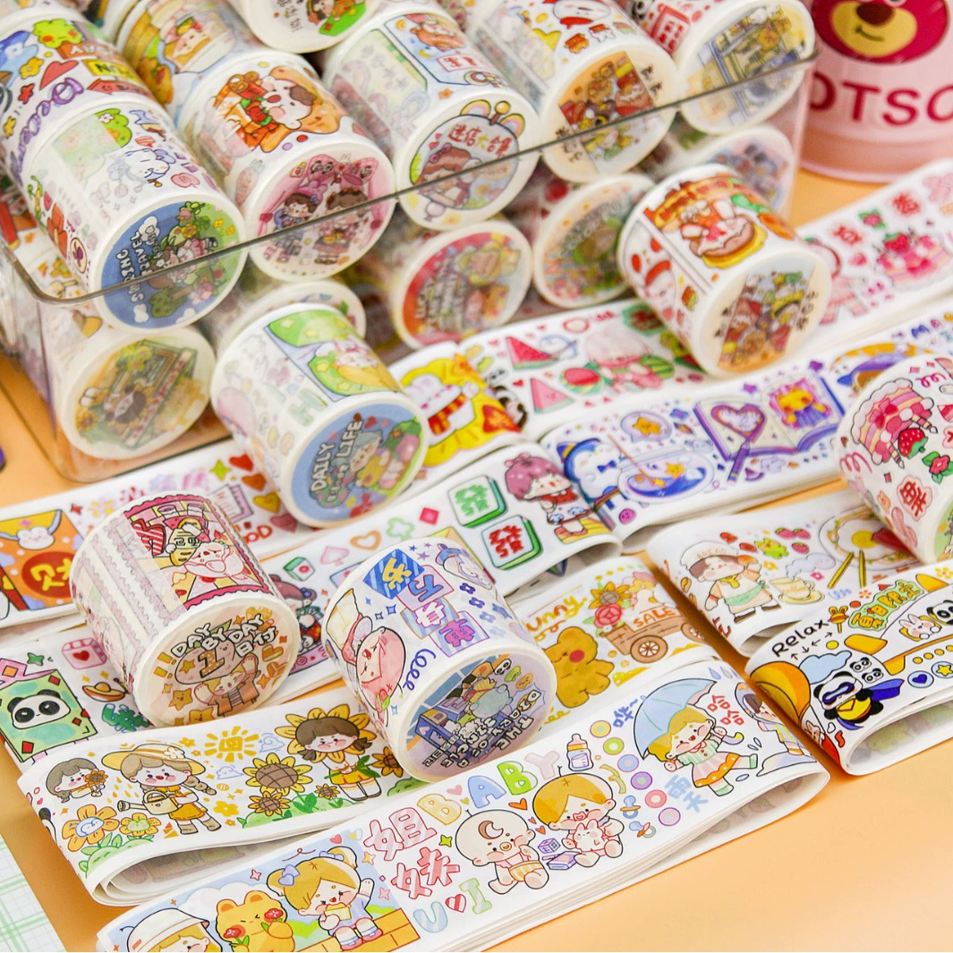 2m Cartoon Food Street Washi Tape – Creative DIY Sticker for Scrapbooking by Brand Xinqi Xin