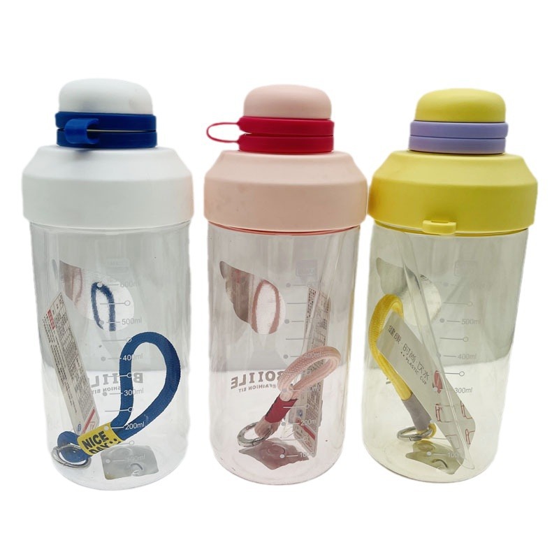 Baijia 5038 Taza de agua de plástico Taza de agua portátil para hombres y mujeres Taza de espacio para estudiantes Taza de agua deportiva al aire libre