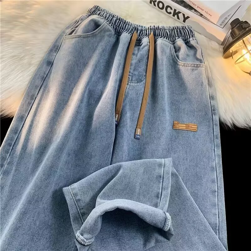 Black Jeans Men's Spring & Fall Thin Straight Loose Youth Pants New Boys Work Pants Men's Summer