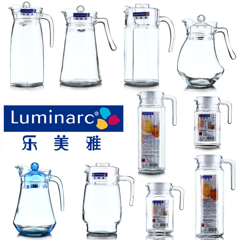 弓箭l乐美雅玻璃壶扎壶冷水壶 玻璃果汁水壶耐热水壶促销家用酒店