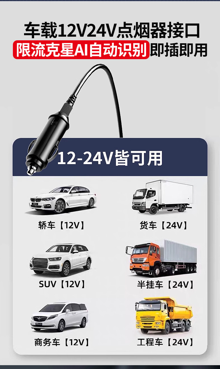 Cross-Border Spot Portable Car Water Cup 12V24V Universal USB Thermal Insulation Large Car Dual-Purpose Electric Water Kettle