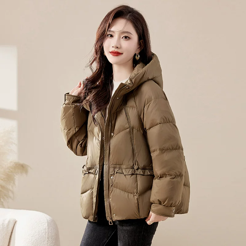 Short fitted down jacket, for teenagers