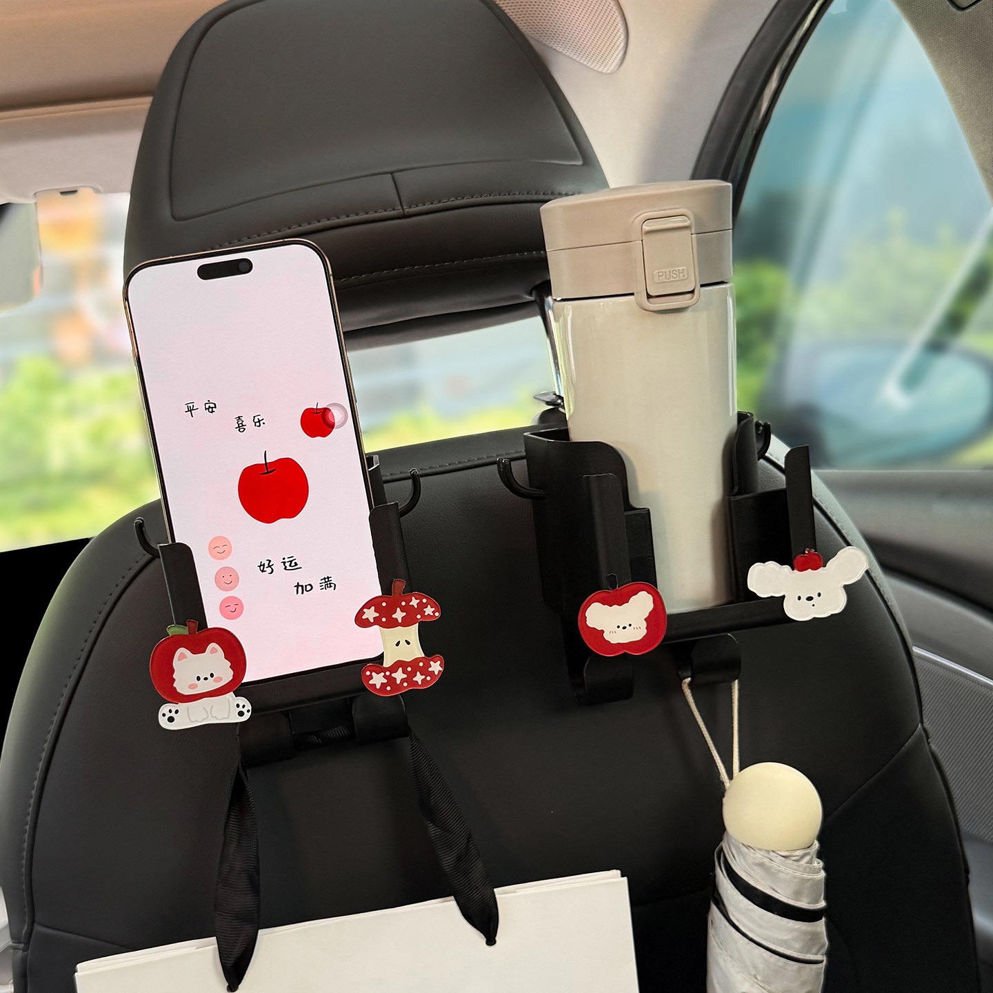 2026 New Model Car Hook Drink Cup Holder Multifunctional Storage Box for Car Seat Back Cute for Women