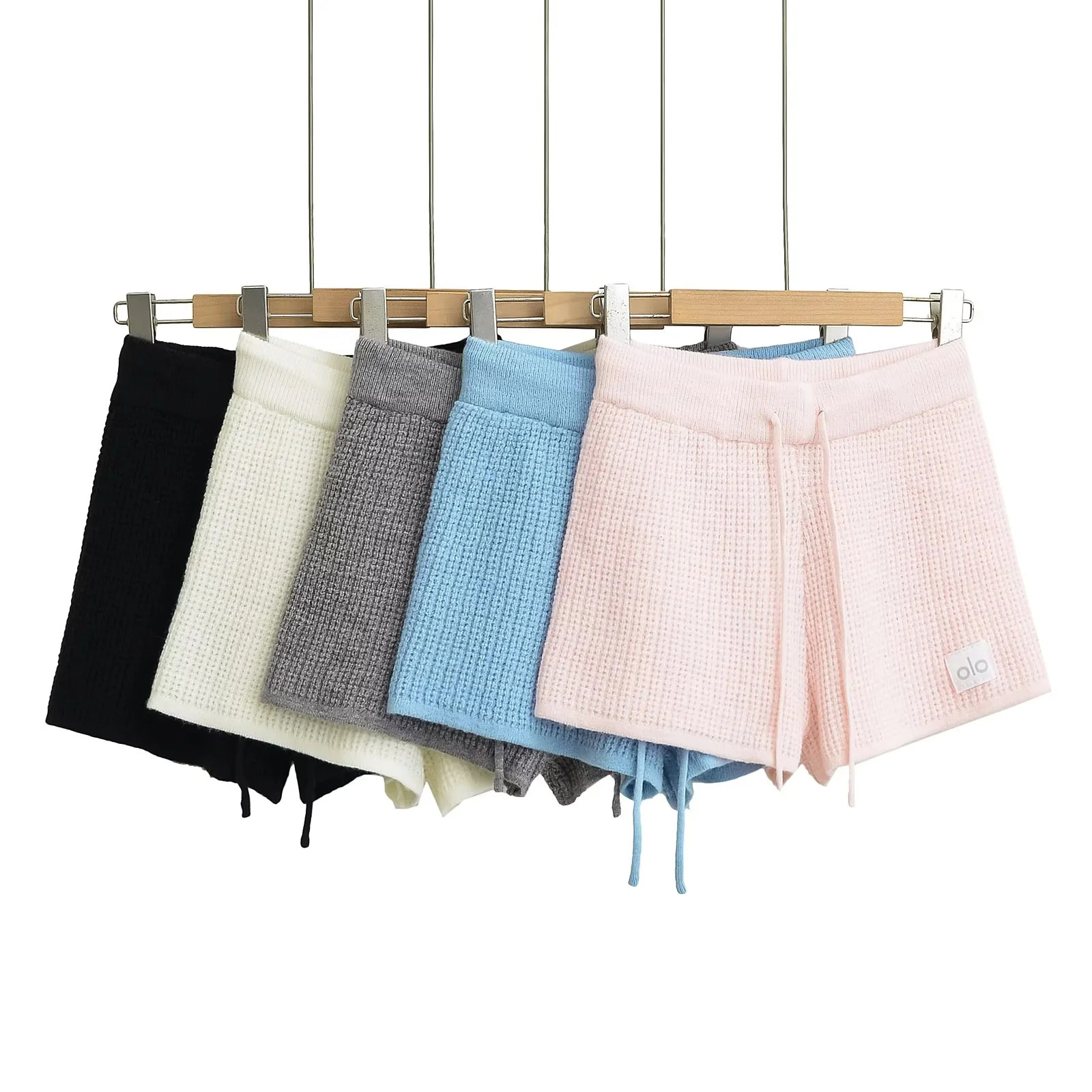 American Style Hot Girl Wafflick Style Loose Casual Shorts Wide-leg Shorts Summer High Waist All-match Letter Sports Hot Pants