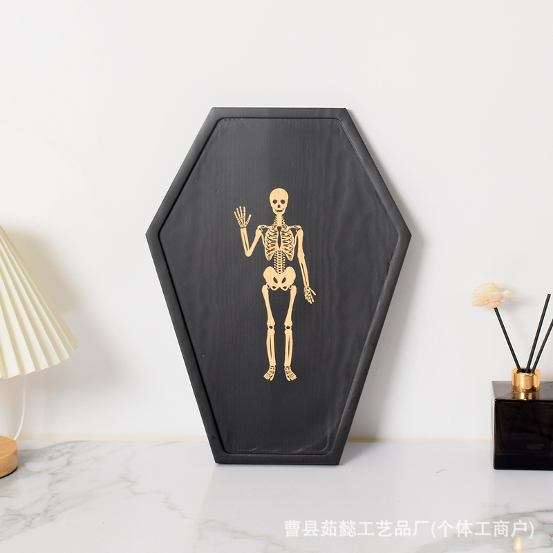 Cross-Border Wooden Gothic-Style Tray, Solid Wood Horror Party Coffin Tray, Halloween Decoration Tray, Fruit Cheese Tray Cross-Border Wooden Gothic-Style Tray, Solid Wood Horror Party Coffin Tray, Halloween Decoration Tray, Fruit Cheese Tray