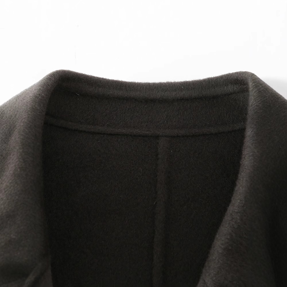 Otoño y invierno nuevos hombres 100% lana pura de doble cara abrigo de cachemira abrigo de alta sensación largo tamaño grande suelto