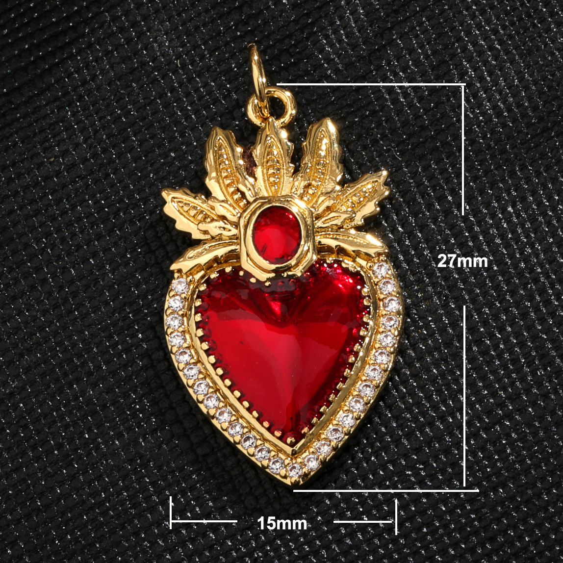 1 Piece Quantity 1 Piece Copper Zircon Gold Plated Letter Square Heart Shape Polished Pendant
