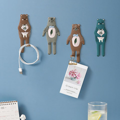 Home Organization Simple Cartoon Dream Bear Magnetic Fridge Magnet Hooks Early Education Peel-and-Stick Whiteboard Magnets