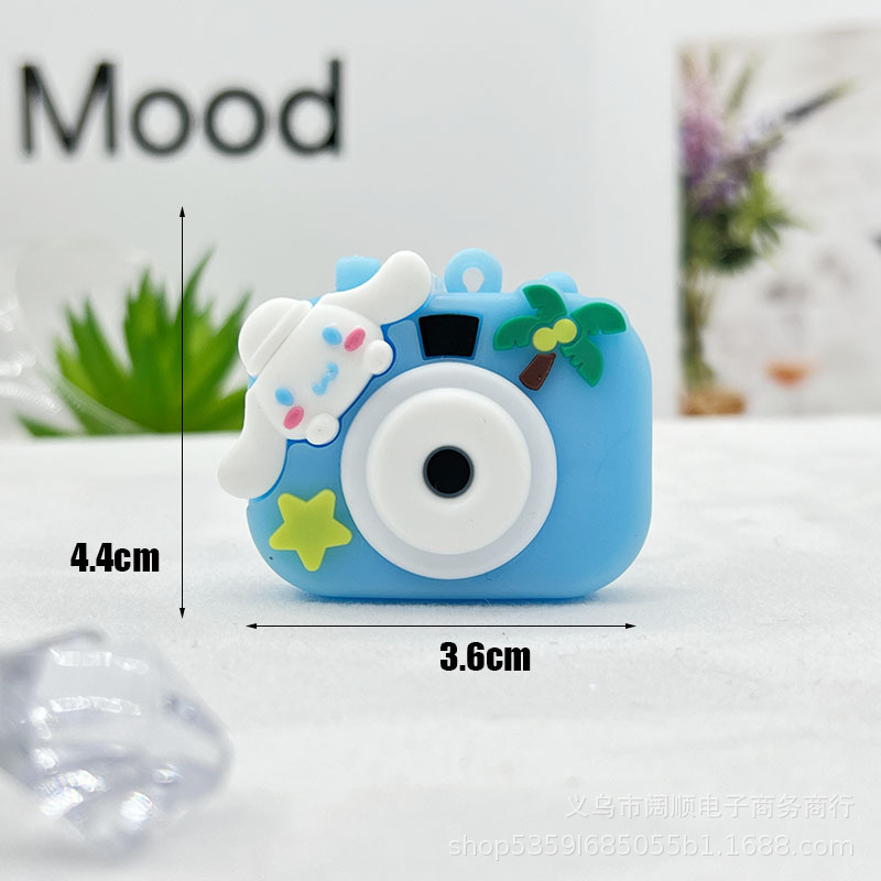 Cámara creativa Sanrio llavero muñeca colgante epoxi arqueológico caja ciega