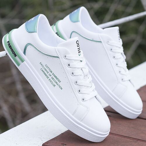 Men's Fashion White Sneakers, Spring New Trend Shoes, Versatile Soft Sole, Korean Style Breathable Sports Casual Shoes
