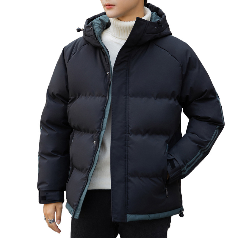 Chaqueta casual acolchada de algodón para hombres chaqueta con capucha gruesa suelta chaqueta para hombres