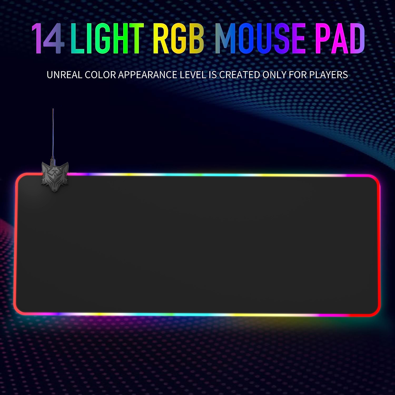 Tappetino per tastiera da gioco per computer da scrivania oversize Fantasy RGB, tappetino per mouse luminoso in gomma_voghion.com