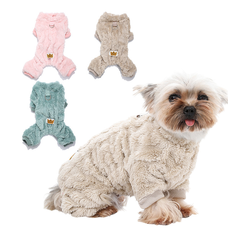 Autumn and Winter Warm and Soft Four-Legged Velvet Teddy Dog One-Piece Twist Velvet Sweater Dry and Light Pet Clothing Autumn and Winter Warm and Soft Four-Legged Velvet Teddy Dog One-Piece Twist Velvet Sweater Dry and Light Pet Clothing