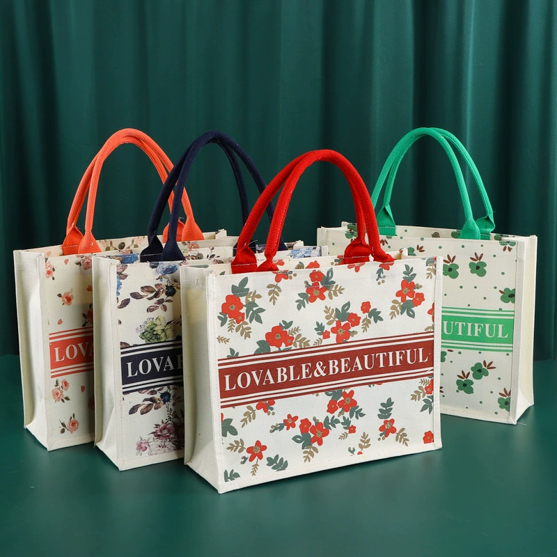 Печатная передовая сумка для переноски холст сумка может быть напечатана с логотипом рекламы для продвижения окружающей среды холст сумка может быть настроена