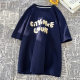 American Trendy Brand Heavyweight Cotton Burgundy T-Shirt Short-Sleeved Men's Summer Niche Design Letter Embroidered T-Shirt