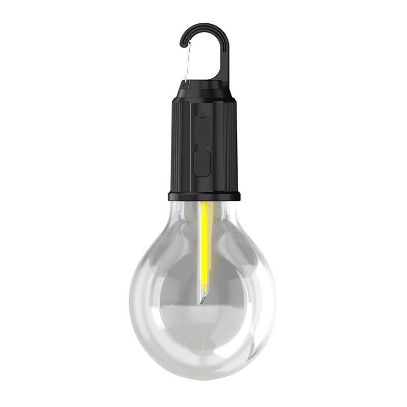 Camping LED Bubble Lamp (Eagle Flash) EF-T Series — 400 mAh Rechargeable & Solar, Hook Handle