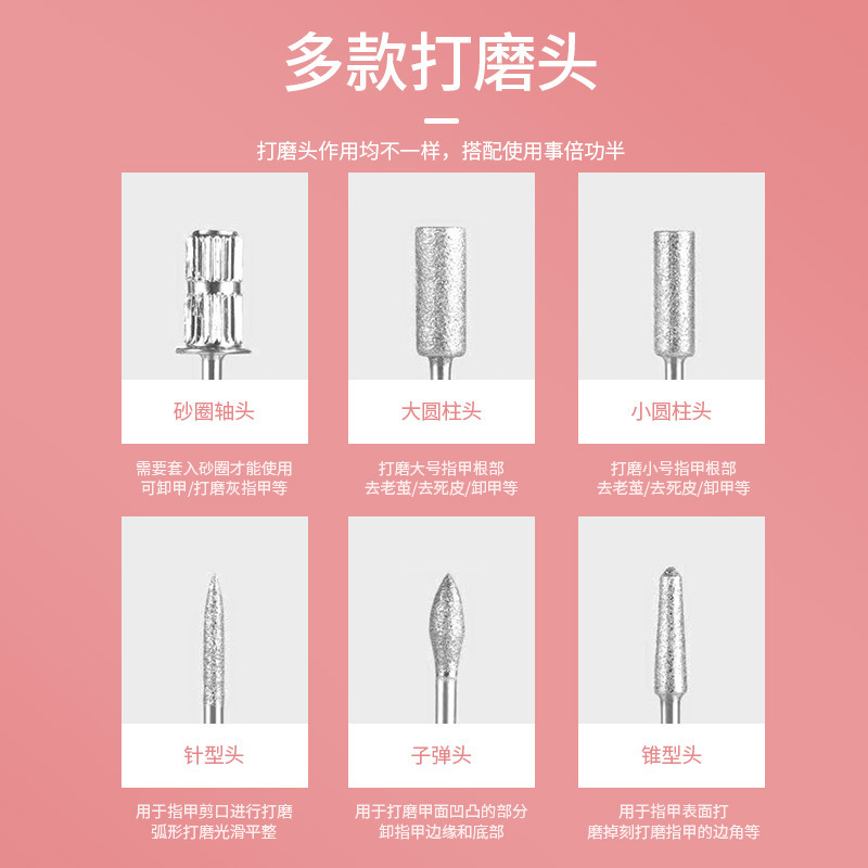 Nuevo tipo de amolador de uñas portátil, amolador de uñas eléctrico, amolador de uñas, amolador de uñas, amolador de almacenamiento de energía para eliminar la piel muerta