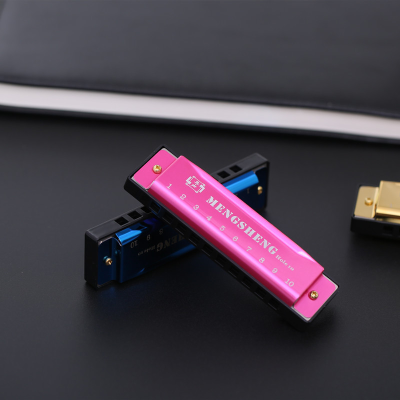 Student 24-Hole Polyphonic Copper Core Kidsren's Orff Musical Instrument Educational Toy C Key 10-Hole Metal Small Harmonica Toy