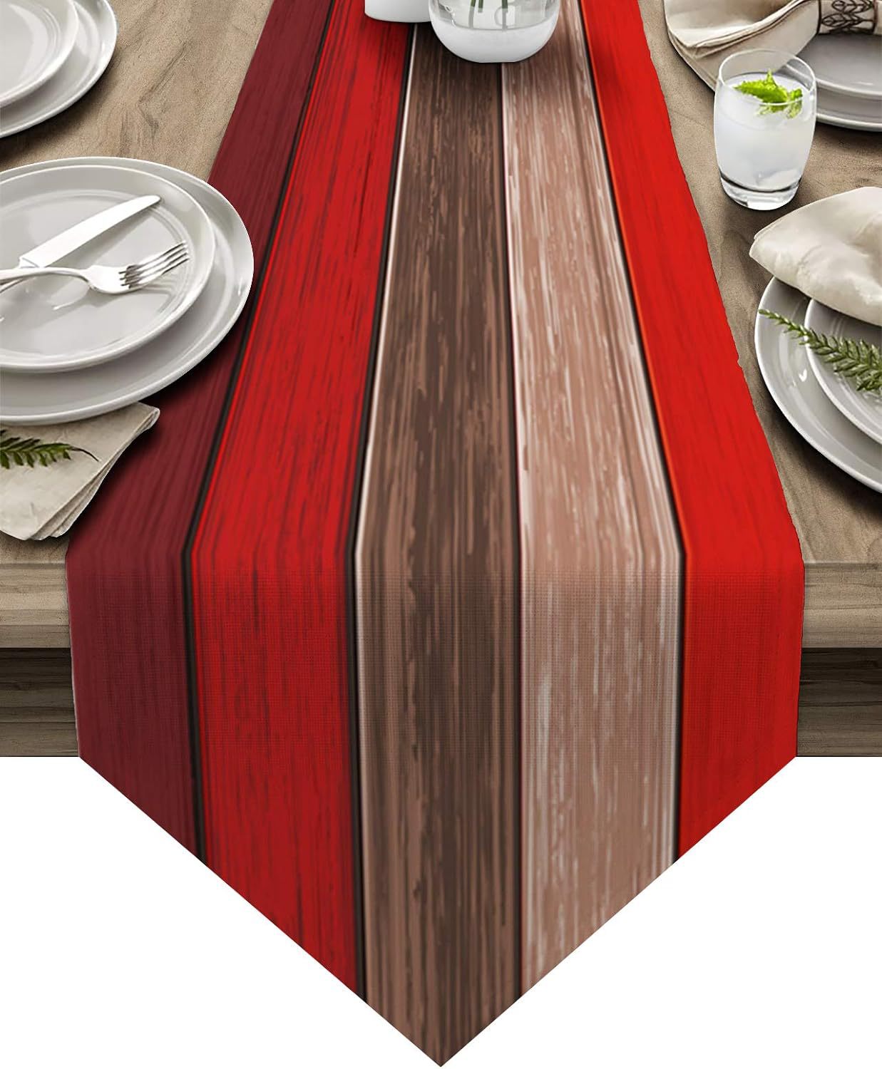 Transfronterizo 2024 Amazon nuevo estilo retrógrado triángulo lino tabla bandeja de mesa mesa comedor bandeja de té image 13