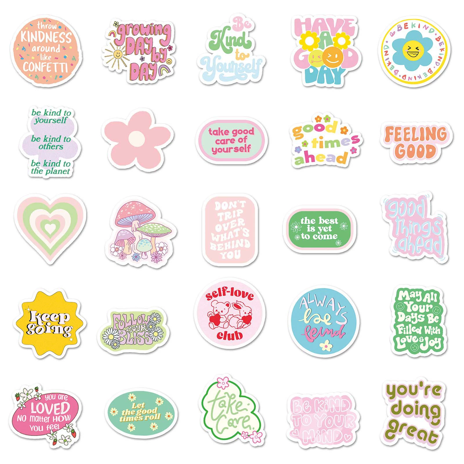 50 Danish powder inspirational British stickers Personalized slogan Small -size handbook stationery can move stickers wholesale