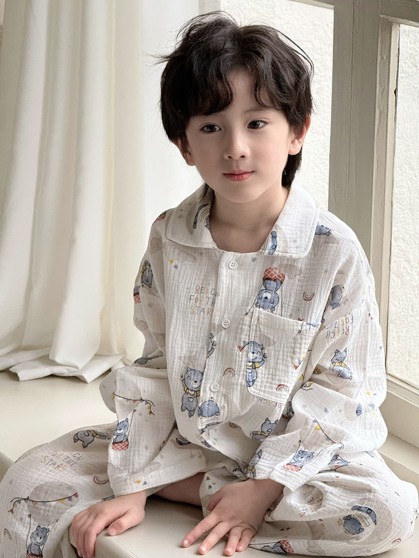 2026 primavera nueva ropa infantil infantil de moda de niños de algodón dos piezas de ropa doméstica