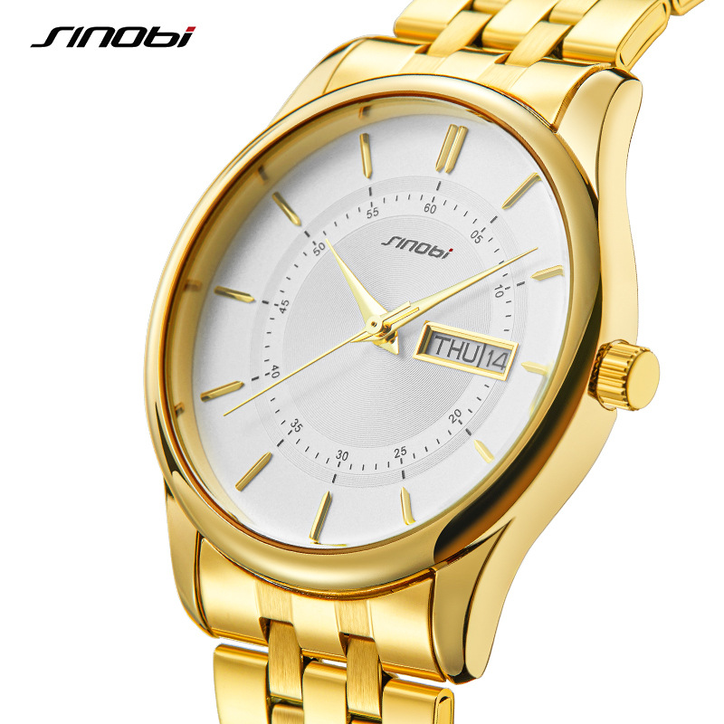 Sinobi Watch Men's Export Business Quartz Watch Couple Watch Pair Watch Steel Band Waterproof Wholesale Men's Watch 9832