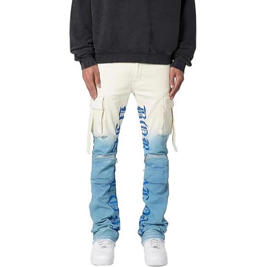 European and American 2025 New Products Amazon Cross-Border Export Summer Men's X634 Workwear Tight Layered Denim Pants