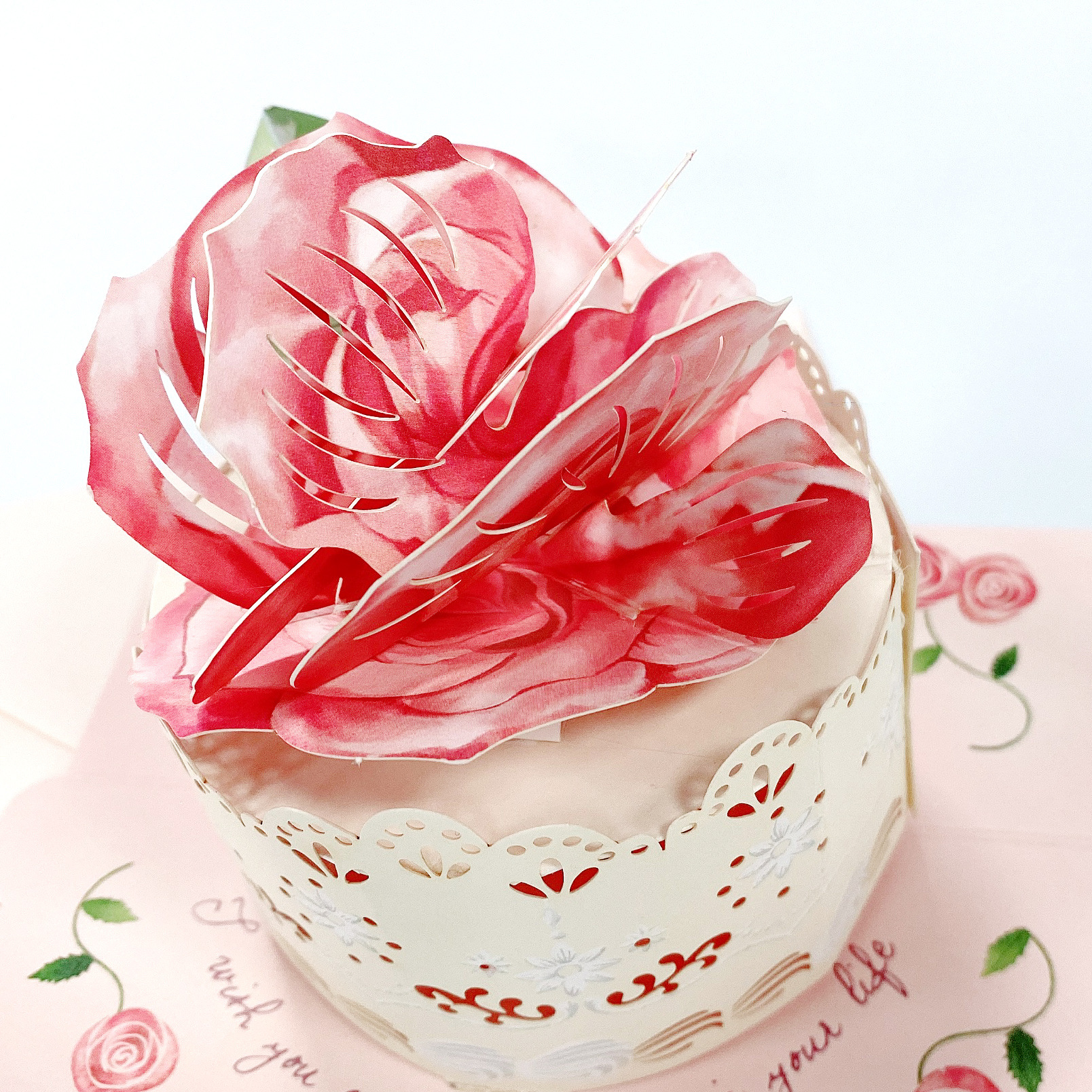 Valentine's Day Mother's Day Birthday Sweet Cake Paper Party Festival Street Card display picture 2