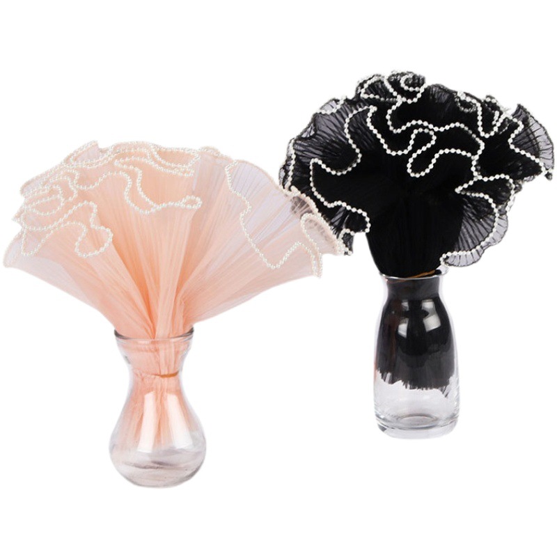 Flower Shadow estilo coreano Pearl spray hilo de malla de embalaje de flores malla hilo plisado material de envoltura de flores suministros de la tienda de flores