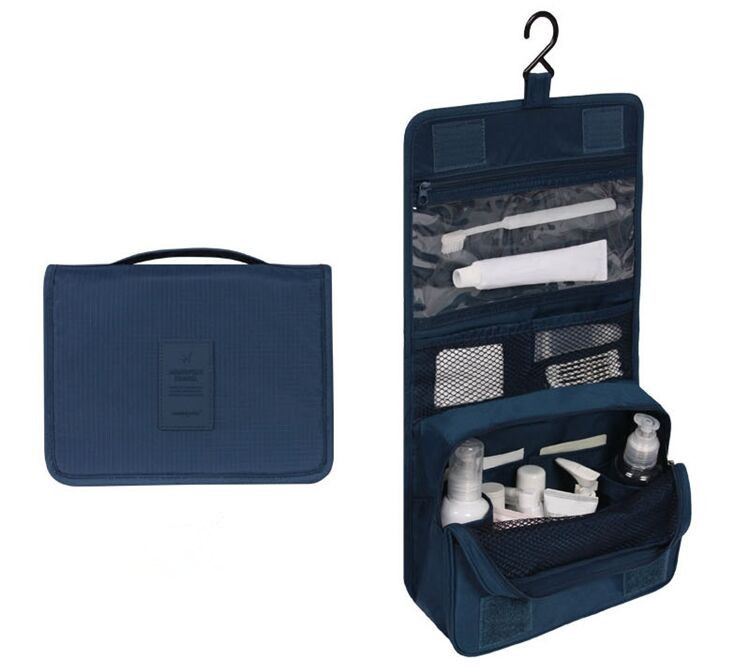 Nueva bolsa de cosméticos de viaje floral bolsa de lavado gancho colgando bolsa de almacenamiento de gran capacidad plegable bolsa de organización portátil