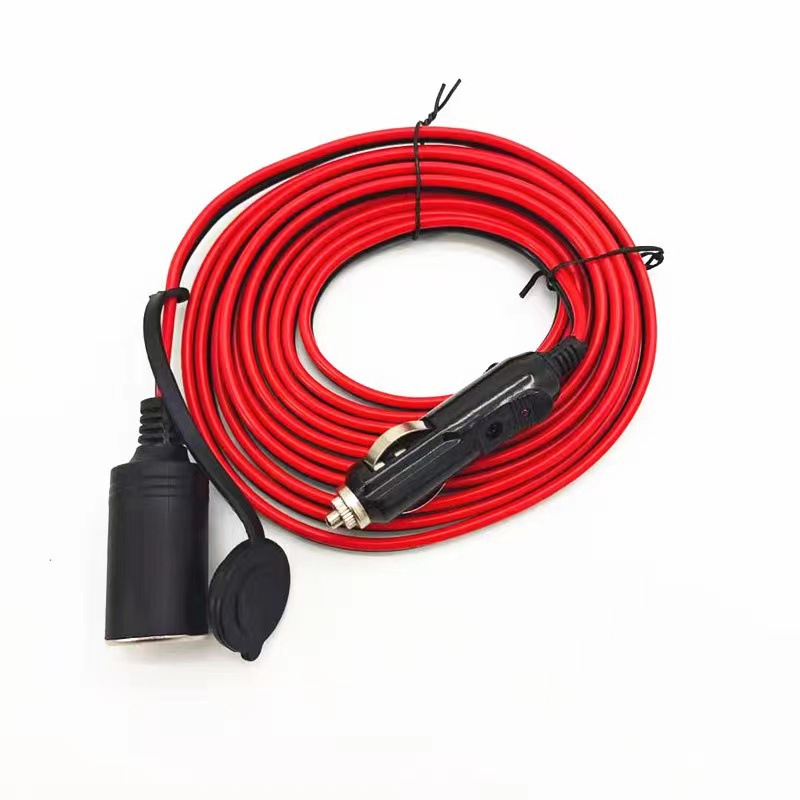 24V12V High-Power Car Charger Cigarette Lighter Female Connector Pure Copper Wire Cigarette Lighter Female Socket Car Socket Connection Cable 20A