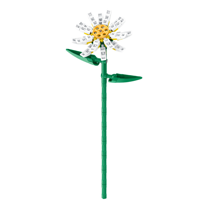 钻马积木花永生花束抱抱桶仿真花小颗粒积木DIY玩具七夕女生礼物|undefined