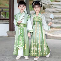 Hanfu мальчик новый детский стиль китайский стиль костюм для мальчиков древний стиль костюм для девочек платье принцессы летом оптом