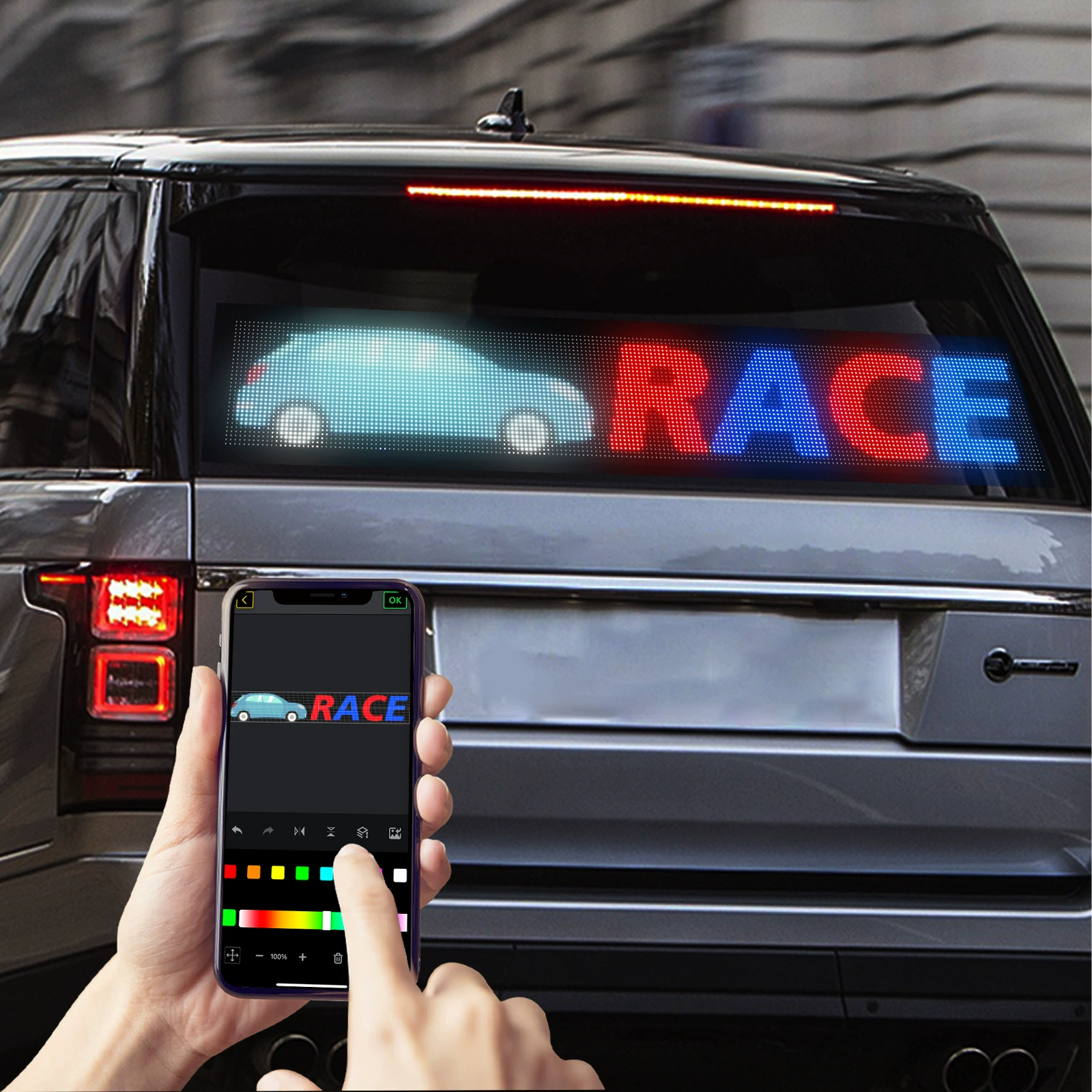 Полноцветный гибкий светодиодный дисплей, ультратонкий, водонепроницаемый, самоклеящийся, для рекламы, без установки, для самостоятельной установки на окна