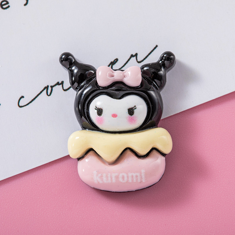 Nuevo hielo transparente sanrio resina de dibujos animados accesorios coolomi muñeca DIY crema goma teléfono caso cuerda pelo material