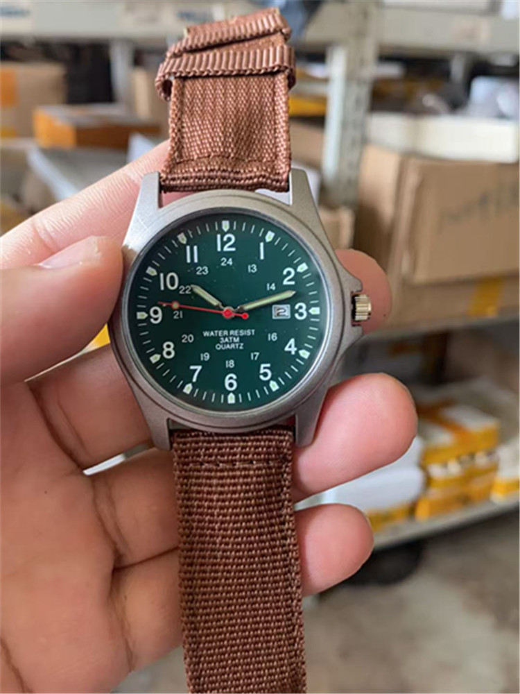Correa de nylon reloj de hombre Calendario de comercio exterior reloj de cuarzo deseo nuevo reloj AliExpress eBay reloj militar entrega de una pieza
