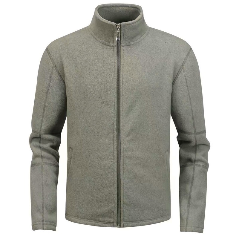 Double-Sided Velvet Men's Stand-Up Collar Polar Fleece Jacket Long-Sleeved Cardigan Thickeneded 450g Warm Sweatshirt Jacket