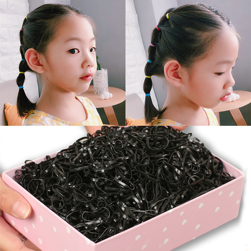 disposable black elastic hair rope
