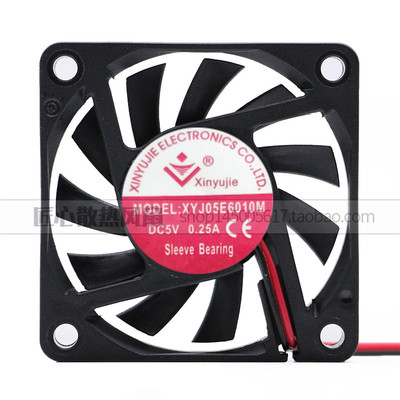 Xinyujie XYJ05E6010M DC 5V 0.25A 60x60x10mm 散热风扇