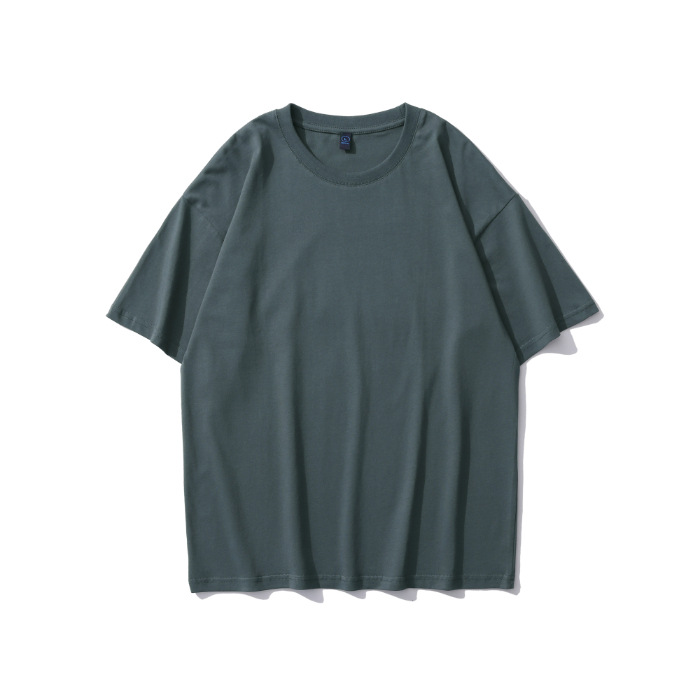 Men's fashion brand short sleeved T-shirt basic solid color_voghion.com