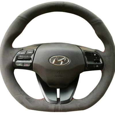cover, suede leather handle cover: Steering wheel cover