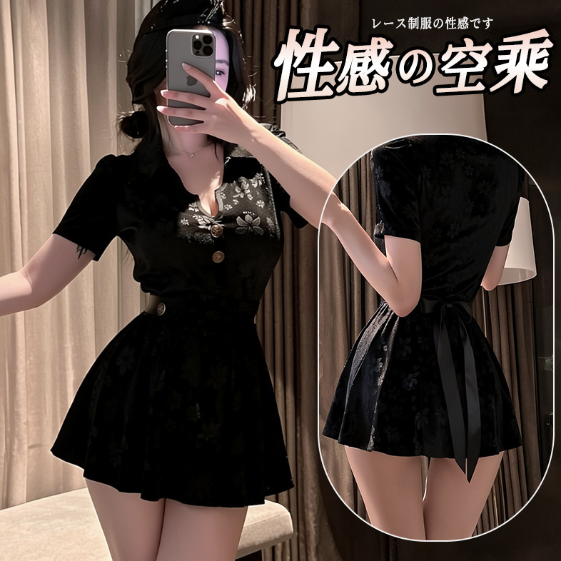 2026 new doll-collar tea party princess-style dress, petite size, puff sleeves, slimming effect, sweet and charming lingerie