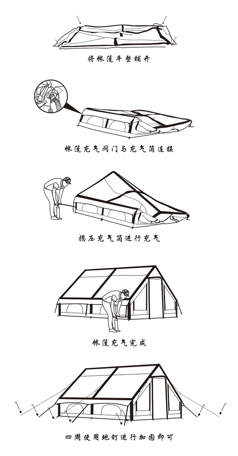 Inflatable Tent, No Need to Set Up, Quick-Open Outdoor Camping Children's Playhouse, Rainproof, Thickened, Portable Sunshade