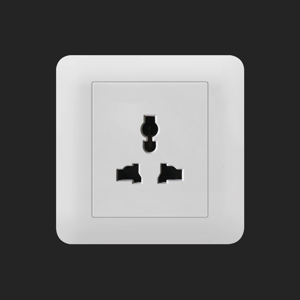 FIKO International Universal 16A Five-Pin Socket Power Panel Hong Kong/Macau British Style Square Plug Multi-Function Socket Panel